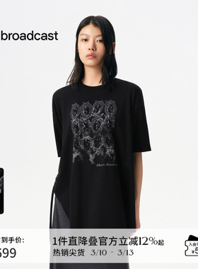 播商场同款宽松复古短袖T恤女春夏松弛上衣BDS3YD3521