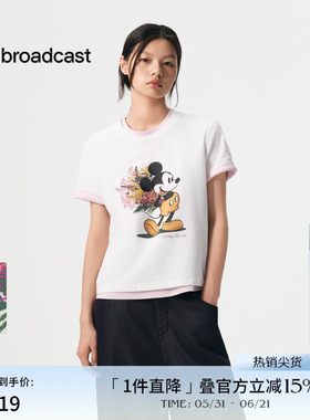 播商场同款迪士尼米奇系列休闲短袖T恤女春夏BDS3YD3031
