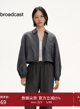 播商场同款美式休闲短款衬衫外套女夏季新款复古上衣BDS2CD2244