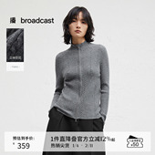 羊毛 播倪妮同款 商场同款 修身 拉链针织毛衣女24秋冬BDR4UD4007