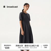 【商场同款】播26春夏新品收腰圆领短袖连衣裙气质裙子BDT1LD1770