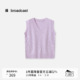 播休闲紫色气质无袖 针织衫 女秋冬宽松背心DDS4SD5203