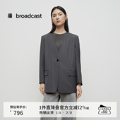 播商场同款 轻职场宽松上衣BDS1XD1169 新款 V领西装 外套女春季