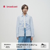 播商场同款 BDS1CD1407 女春秋新款 Zhang Hui联名系列条纹衬衫