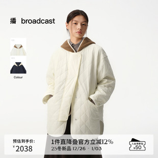 播商场同款 宽松棉服外套BDS4PD3600 松弛两件套叠搭棉衣女25冬新款