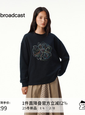 播休闲百搭韩系圆领卫衣女秋冬漂亮减龄上衣DDS4VD5292