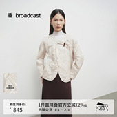 播商场同款 文艺风刺绣轻薄棉衣BDS1PD1559 新款 新中式 棉服女春季