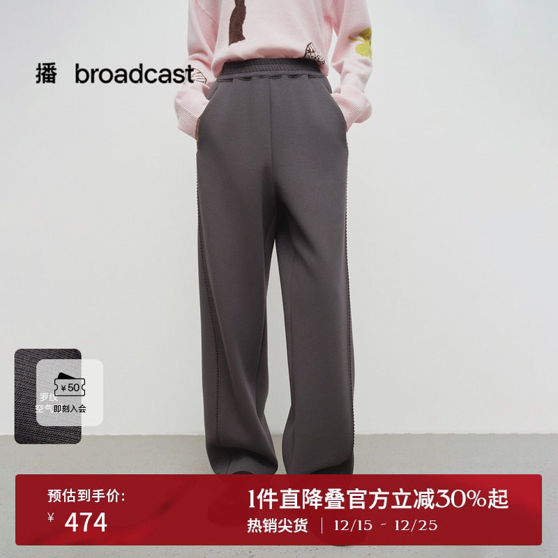 时尚打揽松紧腰，方形圆角滚边贴布口袋