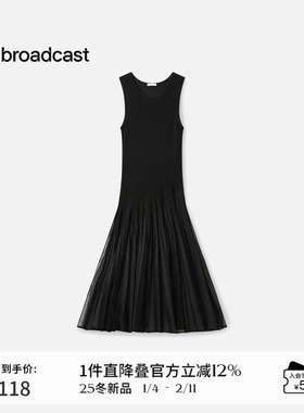 播商场同款优雅气质无袖连衣裙女25秋冬新款通勤裙子BDS4LD3134