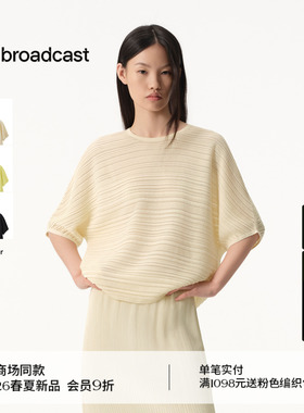 播商场同款【伊士曼醋纤】通勤五分袖针织衫女26夏季BDT2SD1517