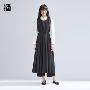 播无袖连衣裙女商场同款2024春新款中长款叠穿背心裙BDR1LD0016