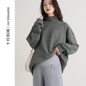 t恤宽松卫衣春装 十月妈咪孕妇立领薄绒打底衫 内搭保暖上衣长袖