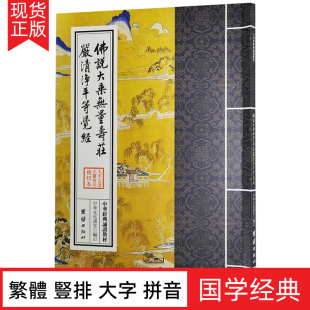 佛说大乘无量寿庄严清净平等觉经 繁体竖排大字拼音注音版 中华经典诵读教材 无量寿经佛学修心智慧经文经书 畅销书佛学入门结缘书