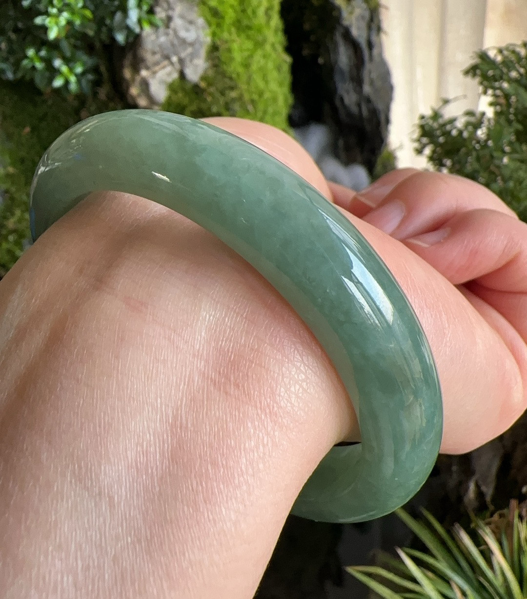杨玉家缅甸天然A货翡翠老坑糯种油青色56.5圈口正圆镯子证书送礼,珠宝/钻石/翡翠,手镯,淘宝优惠券,粉丝福利购,淘宝优惠卷