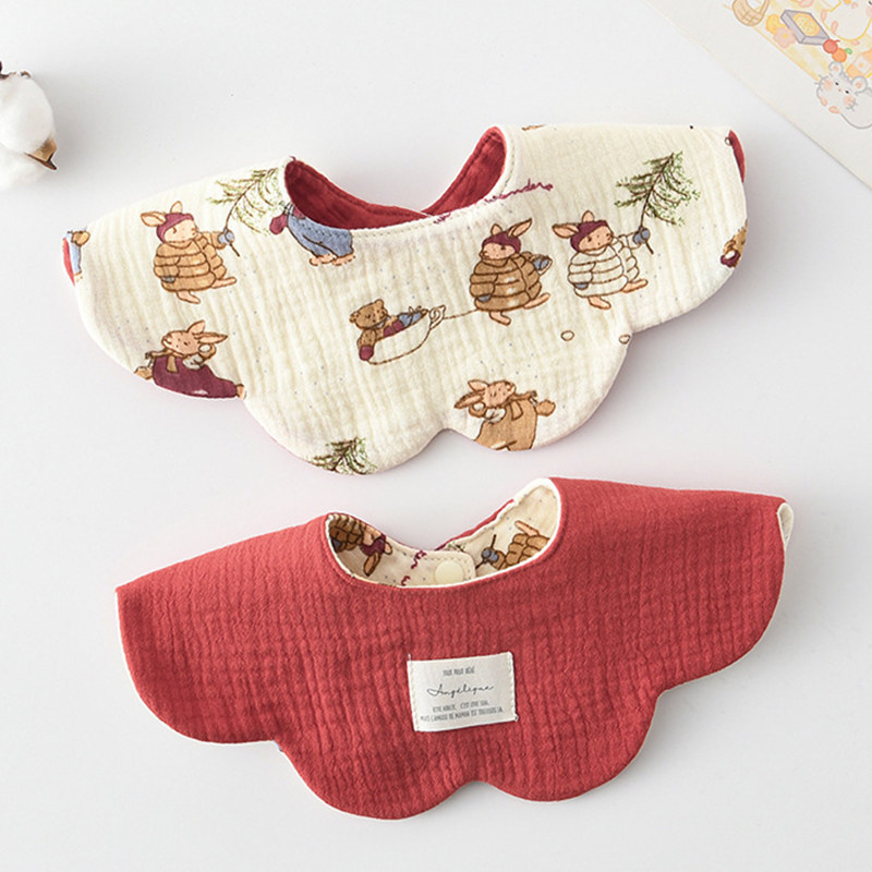 热销婴儿口水巾纯棉A类高颜值围兜双面口水兜造型宝宝围嘴用品