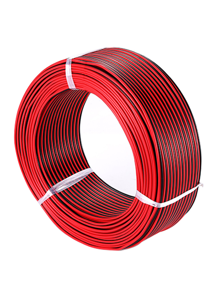 Red and black wire pure copper two 2 core electric cable bicolor parallel wire parallel wire soft and small power cord led speaker sheath wire