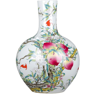 景德镇陶瓷器花瓶大号客厅摆件插花复古中式家居酒柜电视柜装饰品