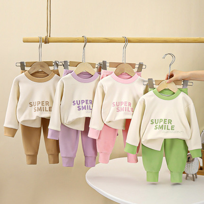 儿童内衣套装双面绒秋衣秋裤