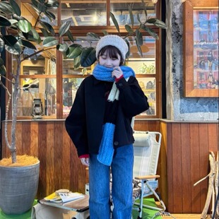 FS2024冬季 画报款 老干部风 复古短款呢子夹克外套QC