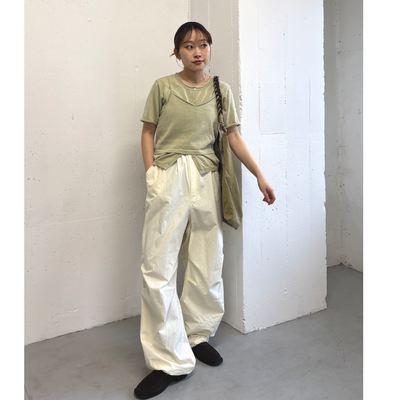 K*F2026春夏 人气立体版型膝盖褶皱可抽绳裤脚休闲工装裤