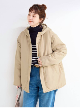 BC2025冬季 两种材质 两面穿基础连帽中长款棉衣外套