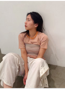 纯正！2024夏季 经典配色细条纹百搭短袖T恤