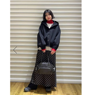 LF2026春季 休闲百搭空气感宽松排扣连帽卫衣外套