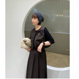 人气款 经典 系带马夹 宽百褶半身长裙 套装 F2025冬季