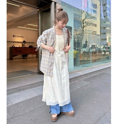 kas2026春夏 予约新品 单层薄款袖子绑带设计慵懒西装外套