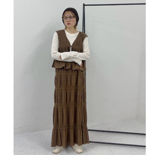 套装 半身裙 精细司马克褶皱系带上衣 F2026春夏