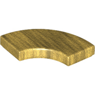 全新LEGO乐高正品零件 27925 2x2 1/4圆 光面板 6173654 珍珠金色