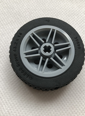乐高LEGO 30699 56904 43.2(30)x14mm 轮胎 轮毂 6182551 4541318