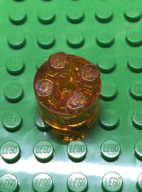 全新乐高LEGO正品零配件 3941 6116 2x2 圆柱砖 6061560 透明橙色