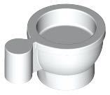 全新乐高LEGO正品 38014 摩天轮 杯子 咖啡杯 茶杯 6235083 白色