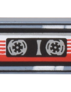 全新LEGO乐高 3069bpb1104 1x2光面板 磁带 录音带 印刷件 沙蓝色