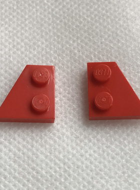 全新LEGO乐高 24299左 24307右 2x2 楔形板 6141552 6141553 红色