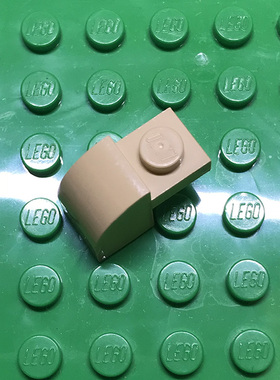 全新乐高LEGO正品零件 6091 32807 1x2x1 1/3弧形砖 4273526 米色