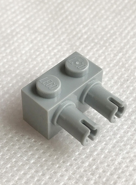 乐高LEGO零件 30526 53540 1x2 带两栓砖 4211660 6276874 浅灰色