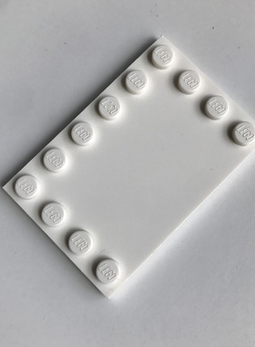 LEGO乐高零件配件MOC 6180 6x4边缘颗粒中间光面板 4163986 白