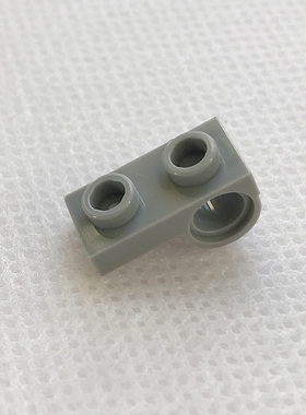 全新乐高LEGO零件 18677 28809 1x2底部带一孔板  6168633 浅灰色
