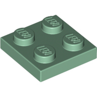 全新乐高LEGO正品零件 3022 2x2 基础板 6186823 4155256 沙绿色
