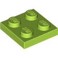 全新乐高LEGO 3022 2x2 基础板 4203892 4537937 4613977 浅绿色