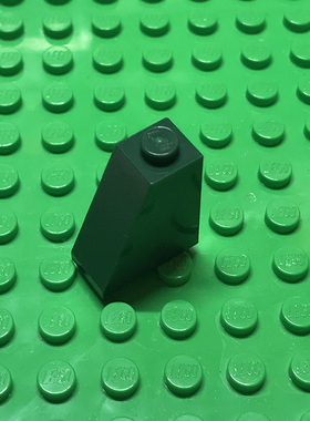 全新乐高LEGO正品零件 60481 65° 2x1x2斜坡面砖 6003331 深绿色