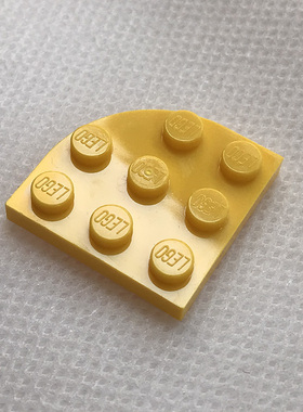 全新乐高LEGO正品零件MOC 30357 3x3 弧形板 圆形板 6167389 黄色