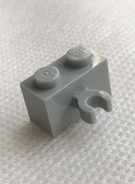 全新乐高LEGO 30237b 95820 1x2夹口铰链砖 4641682 6320297 浅灰