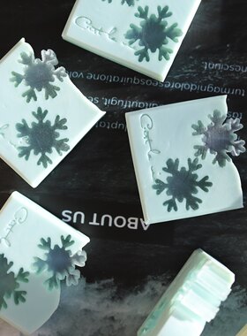 雪花手工皂蓝色圣诞节造型伴手礼同事闺蜜冰雪奇缘纯洁ins小红书