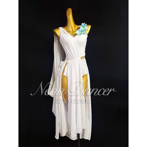 专业女拉丁伦巴表演艺考连衣裙