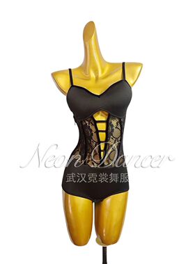 NeonDancer 新款女拉丁舞练功服 蕾丝吊带连体上衣 拉丁舞上衣