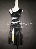 七彩流苏连衣裙 NeonDancer专业拉丁舞服 Daria同款 美人丝面料