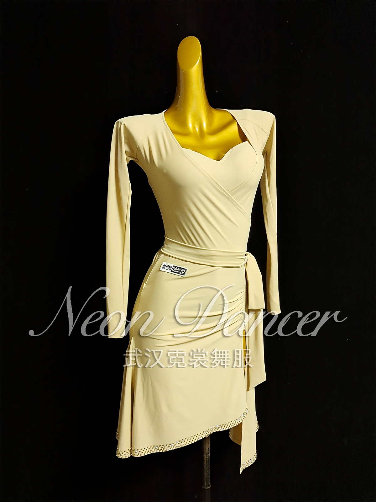 Neon Dancer 女拉丁舞服 Liza新款高定舞服 长袖套装 外裙+吊带